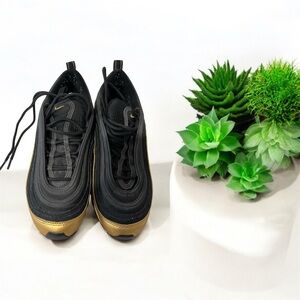 Black and Gold Sneakers